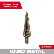 Milwaukee Step Drill Bit 3.65" Elongated Dual-Flute Individual Cobalt (2-Pack)