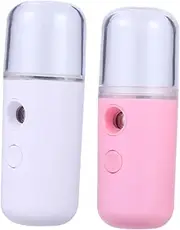 minkissy 2pcs Mini Diffuser Portable Humidifiers Steamer Mister Moisturizing Humidifier Face Spray Humidifier Facial Moisturizer Humidifier Portable Usb Diffuser Spray Meter Air
