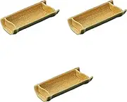 Set of 3 Kiseto Oribe with Split Bamboo (8.9 x 3.7 x 1.7 inches (22.5 x 9.5 x 4 cm) | Setomonohonpo