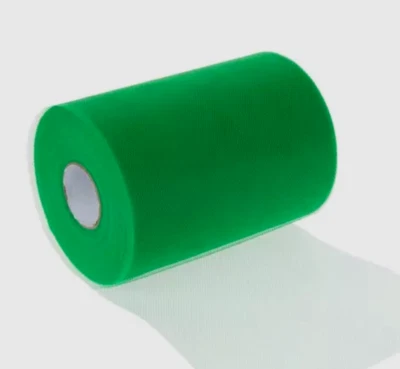 1 roll Green Tulle deco mesh 6"x100yd ribbon wreath Xmas St. Patrick's Day Decor