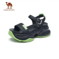 在飛比找蝦皮商城優惠-CAMEL SPORTS駱駝 女士柔軟舒適沙灘鞋 厚底增高顯
