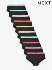 Black Hipster Briefs 10 Pack (2-16yrs) (199090) | $35 - $48