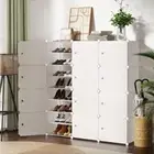 Artiss DIY Shoe Box Shoe Cabinet White Storage Cube Portable Organiser New