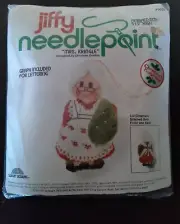 Jiffy Needlepoint Mrs Kringle #5032 3-D Christmas Ornament Kit 4"