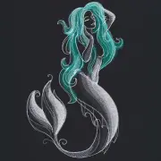 Midnight Magick - Mermaid Bathroom HAND TOWEL SET OF 2 EMBROIDERED Beautiful