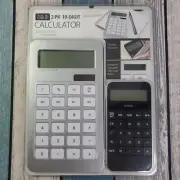 ThinkTank 2 Pack Calculator Set W/ 10 Digits Solar Battery Dual Powered Handheld