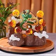 JFFQAA Shenron Statue Set Resin Dragon Statue + 3.5cm Crystal Ball Set of 7 + 0.71kg Mountain Stands Suitable for Party Decoration Lovers Collectibles(Shenron Statue Set)