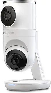 Oricom OBHDUAL Smart Baby Video HD Dual Camera Monitor with Motorised Pan Tilt - Zoom, Temperature, Lullabies, Soothing Sounds, Dual Camera, 1080p HD, Night Vision