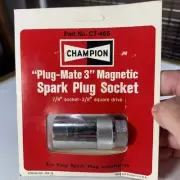 CHAMPION Part CT 465 “PLUG-MATE 3” Magnetic Spark Plug Socket NEW! 3/8” Sq Drive