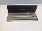 Vintage Parker Jotter Ball Point Pen & Pencil Arrow Pointer - Stainless