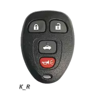 Replacement Keyless Entry Remote Key Fob 4 Button KOBGT04A 15252034