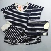 Peter Alexander Maternity Shortie Pyjama Set Size XS Blue / White Stripe New