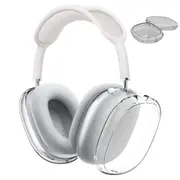 2pcs Case Cover for AirPods Apple Max Headphones Clear Case Protective Cover -White
