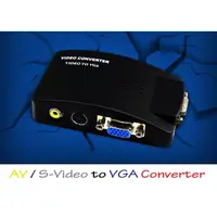 在飛比找蝦皮購物優惠-【AQ】附發票_AV+S端子轉VGA 電視轉螢幕 AV S-