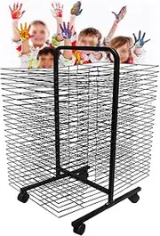 Art Drying Rack,Drawing Paper Drying Rack,Metal Classroom Drying Rack,Space Saving Suitable for Classrooms Studio and Homes(Specification:50th Tiers)