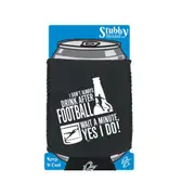 Alcohol Dont Always Drink After Football - Funny Novelty Stubby Holder With Base