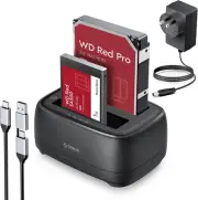 External Hard Drive Dock Duplicator Cloner USB 3.2 Gen 1 to SATA for 2.5” 3.5” S