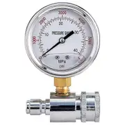 Pressure Washer Gauge, 6000 PSI, 3/8 Inch Quick Connect, Pressure Gauge for Power Washer Silver