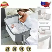 Easy Assembly Baby Bassinet Bedside Sleeper with Removable Washable Cover