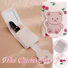 Mini Lipstick Pack with Mirror Portable Lipstick Storage Bag Protective Cover