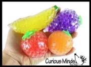 4 Fruit Squeezy Bead Filled Squeeze Stress Ball - Sensory