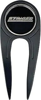 [Stinger Golf Products] Sleek Black Golf Divot Tool with Bottle Opener - Multifunctional, Compact & Lightweight Divot Repair Tool with Ball Marker. Stinger Golf Divot Repair Tool/Divet Tool