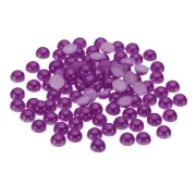 600Pcs Flatback Pearls Beads, 8mm Flatback Pearls, Purple