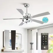 Ceiling Fans with Lights and Remote, 52 Inch Chandelier Ceiling Fan with Light