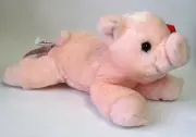Mini Flopsie Percy Pink Piggy 8" Plush New Aurora 31180 pig plush