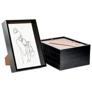 5x 3D Deep Box Photo Frames Picture Display Shadow A4 (8 x 12") Black