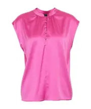 Pinko Satin Button-Up Sleeveless Blouse IT40