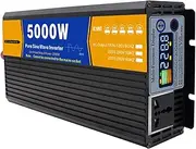 2500 Watts Pure Sine Wave Power Inverter, 12V 24V 48V 60V 72V DC to 110V/120V 230V/240V AC Converter, Peak 5000W Outlets, for Home Appliances, RV Camping, Off-Grid Solar,72v to 220v