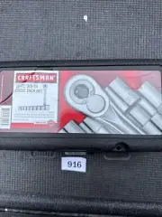 Sears Craftsman Nos 3/8” 44811 Ratchet Socket Set 34553 SAE 3/8”-7/8” Sockets