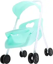 Doll House Decor Plastic Stroller Toy Movable Stroller for Girls' Doll Playset