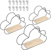 Générique Floating Shelf, Cloud Shaped Floating Shelves for Wall, Set of 3 Modern Shelves for Living Room, Bedroom, Bathroom, Organization and Decoration