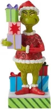 Jim Shore Dr. Seuss Grinch Holding Presents Figurine #6010778