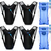 4 Pack Hydration Backpack Pack with 2l Water Bladder Hiking Lightweight Water...