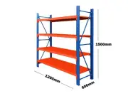 1.2M x 1.5M Storage Garage Shelving Warehouse Rack Bench Steel 800KG 1215 - A