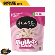 2 PACK Darrell Lea White Chocolate Raspberry Liquorice Bullets 180g- NEW AUS