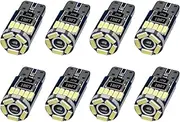 XUKEY 8 Pcs White LED T10 Lights Interior Package Kit for Holden Commodore VE VF 06-17 Dome Map Light Auto Interior Map Dome Side Marker Lighting Number License Plate Replafcement Lamp