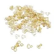 54pcs Sewing Hooks and Eyes Closure for Bra Trousers Skirt Dress, Golden