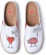 [UIN] Men's Mules Slipper Loafers Lightweight Mules Walking Casual Clogs Comfort Household Slip Ons Art Painted Travel Shoes Malaga