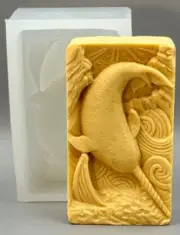 NARWHAL SILICONE MOLD for soap making and other crafts WHALE CANDLE RESIN