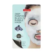 Purederm Charcoal Deep Purifying Black O2 Bubble Mask 20g
