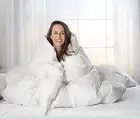 ComfyDown Goose Down White Comforter - Made in USA - 100% Egyptian Cotton