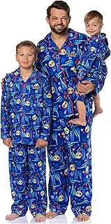 Intimo The Polar Express Multiple Sizes Christmas Sleep Collared Button Down Long-Sleeve Pajama Set