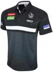 Collingwood Magpies AFL Mens Performance Polo Shirt Sizes S-5XL