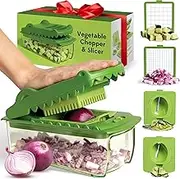 New!! Croc Chopper by Fullstar X OTOTO - Food Chopper, Cool Gadgets, Crocodile Onion Chopper, Vegetable Slicer, Housewarming Gift, Multifunctional Vegetable Cutter, Kitchen Finds Green Cooking Gifts
