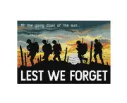 Country Threads Cross X Stitch Kit Sunset Soldiers Counted