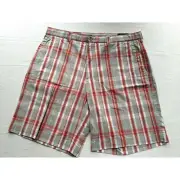 Men's Callaway C-Tech High Rise Golf Shorts Size 48 Inseam 10" Plaid Chino NEW